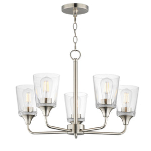 Maxim - 12875CLSN - Five Light Chandelier - Hudson - Satin Nickel