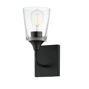 Maxim - 12881CLBK - One Light Wall Sconce - Hudson - Black
