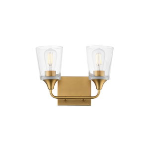 Maxim - 12882CLNAB - Two Light Bath Vanity - Hudson - Natural Aged Brass