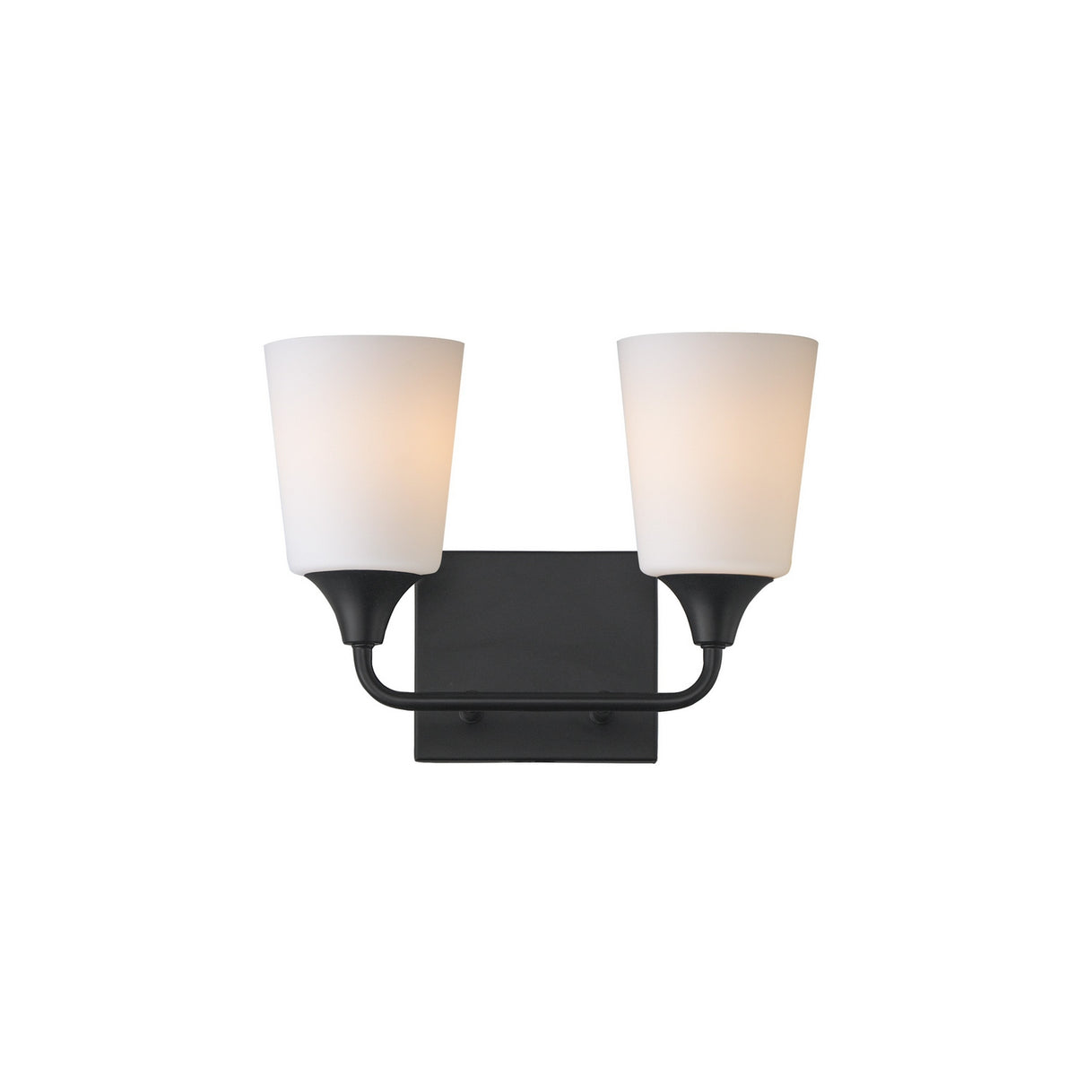 Maxim - 12882SWBK - Two Light Bath Vanity - Hudson - Black