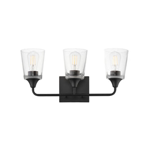 Maxim - 12883CLBK - Three Light Bath Vanity - Hudson - Black