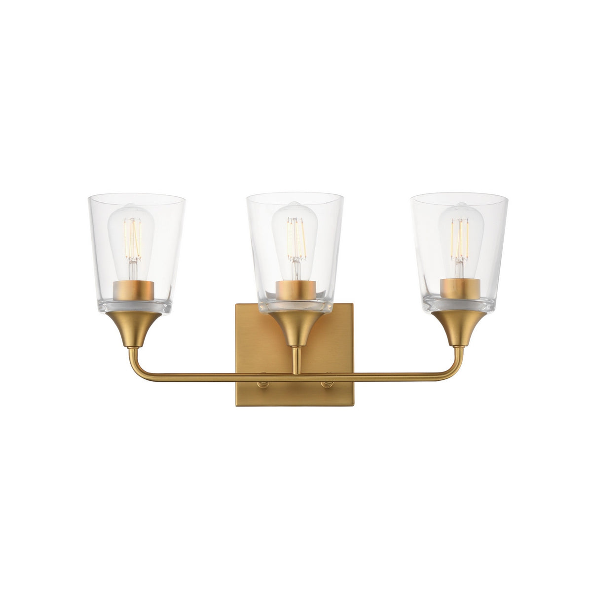 Maxim - 12883CLNAB - Three Light Bath Vanity - Hudson - Natural Aged Brass