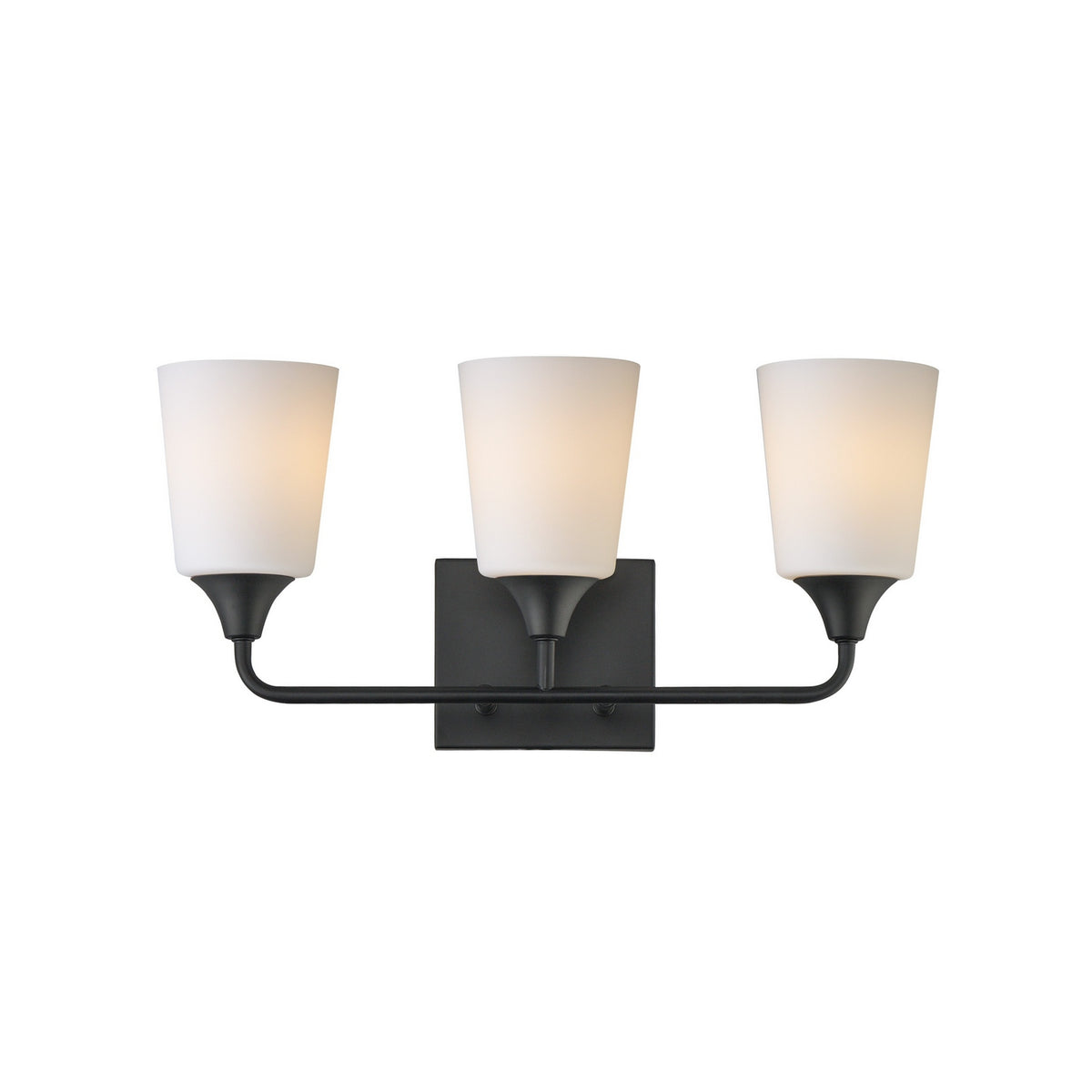 Maxim - 12883SWBK - Three Light Bath Vanity - Hudson - Black