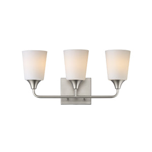 Maxim - 12883SWSN - Three Light Bath Vanity - Hudson - Satin Nickel