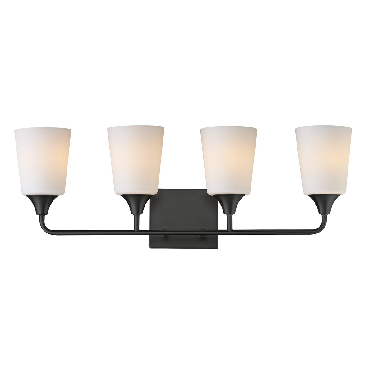 Maxim - 12884SWBK - Four Light Bath Vanity - Hudson - Black