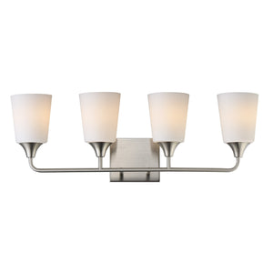 Maxim - 12884SWSN - Four Light Bath Vanity - Hudson - Satin Nickel