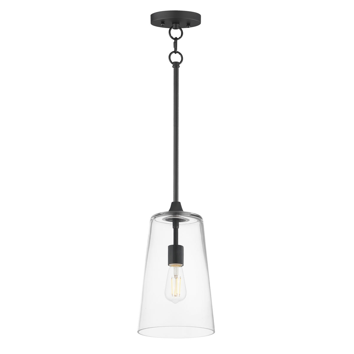 Maxim - 12886CLBK - One Light Pendant - Hudson - Black