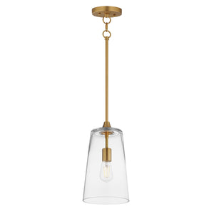 Maxim - 12886CLNAB - One Light Pendant - Hudson - Natural Aged Brass
