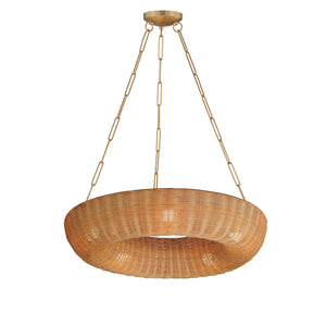 Maxim - 14313NANAB - Five Light Pendant - Bower - Natural Aged Brass