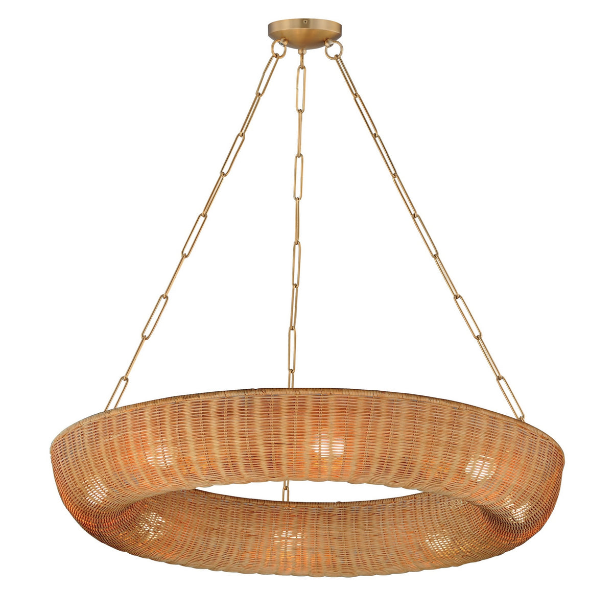 Maxim - 14314NANAB - Eight Light Pendant - Bower - Natural Aged Brass
