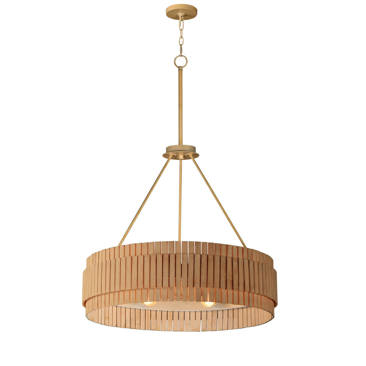 Maxim - 14456NANAB - Six Light Chandelier - Satori - Natural Aged Brass