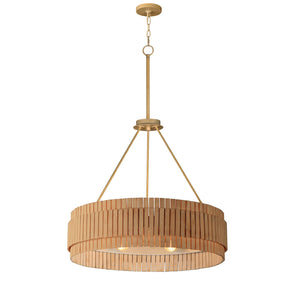 Maxim - 14456NANAB - Six Light Chandelier - Satori - Natural Aged Brass