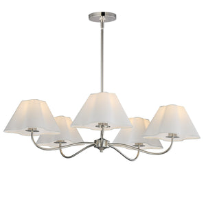Maxim - 18105WTPN - Five Light Chandelier - Saxon - Polished Nickel