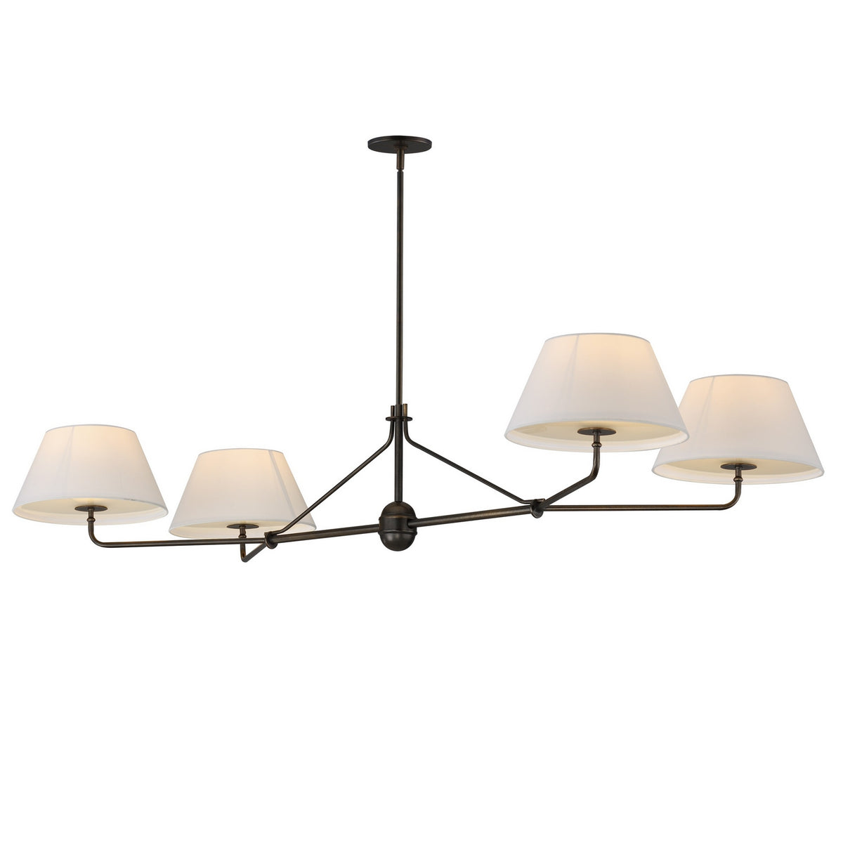 Maxim - 18414OFANB - Four Light Chandelier - Dunbridge - Antique Bronze