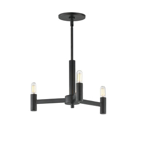 Maxim - 21363BK - Three Light Chandelier - Emana - Black