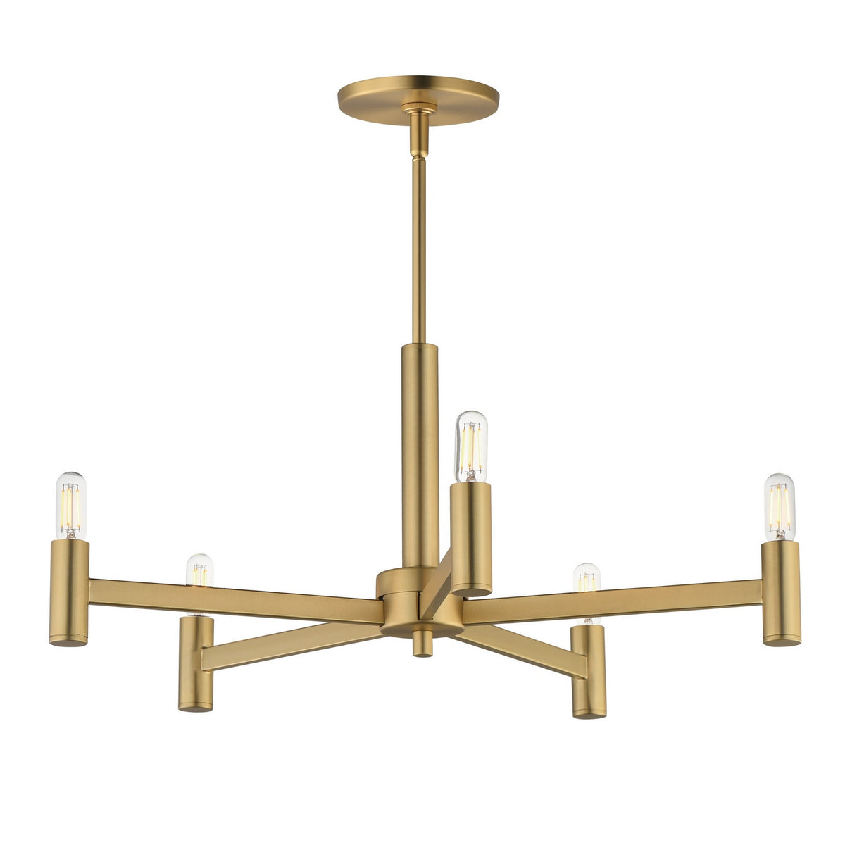 Maxim - 21365NAB - Five Light Chandelier - Emana - Natural Aged Brass