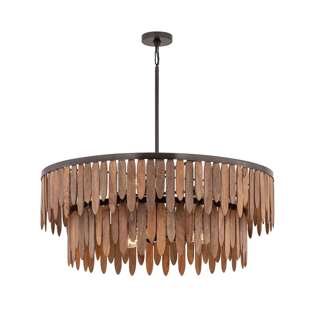 Maxim - 22513WNGM - Seven Light Pendant - Marimba - Walnut
