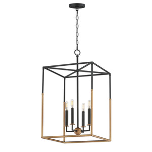 Maxim - 28625BKWBR - Four Light Pendant - SoHo - Black/Weathered Brass