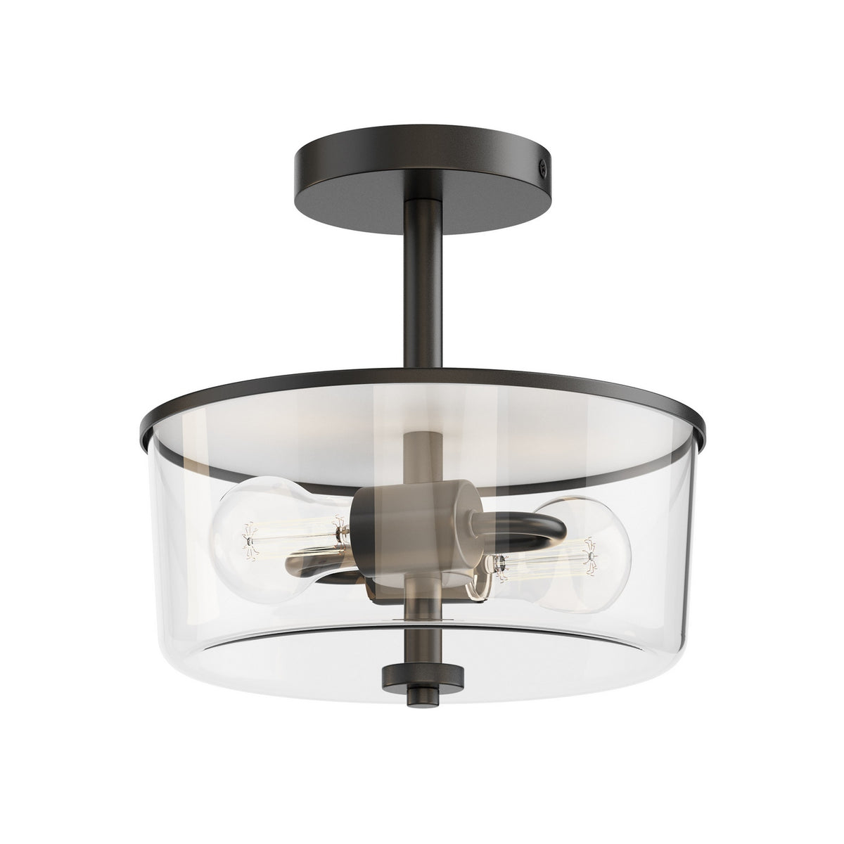 Maxim - 5692CLBK - Two Light Semi Flush/Pendant Convertible - Fuller - Black