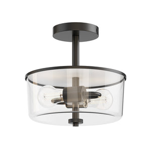 Maxim - 5692CLBK - Two Light Semi Flush/Pendant Convertible - Fuller - Black