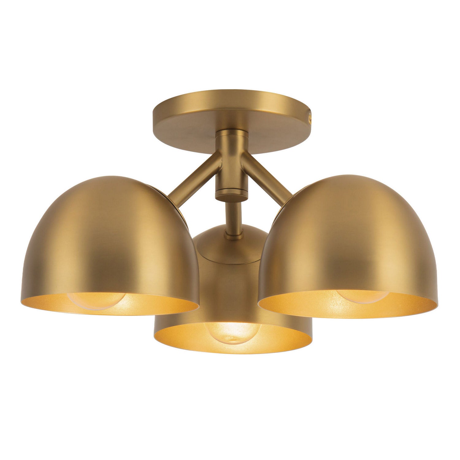 Kuzco Lighting - SF13312-BG - Three Light Semi-Flush Mount - Fosso - Brushed Gold