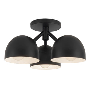 Kuzco Lighting - SF13312-BK - Three Light Semi-Flush Mount - Fosso - Black