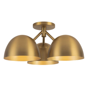 Kuzco Lighting - SF13317-BG - Three Light Semi-Flush Mount - Fosso - Brushed Gold