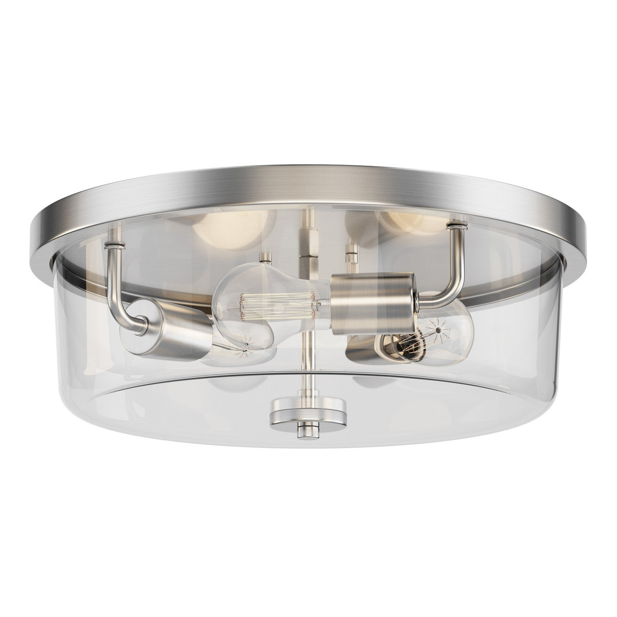 Maxim - 5693CLSN - Three Light Flush Mount - Fuller - Satin Nickel