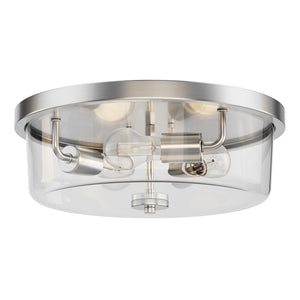 Maxim - 5693CLSN - Three Light Flush Mount - Fuller - Satin Nickel