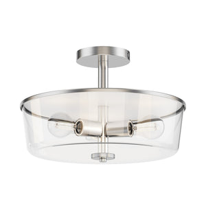 Maxim - 5695CLSN - Three Light Semi Flush/Pendant Convertible - Fuller - Satin Nickel