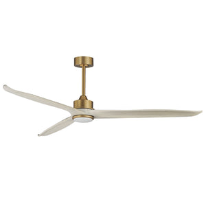 Maxim - 88833WTNABWWT - 72" Ceiling Fan - Woodwind - Natural Aged Brass