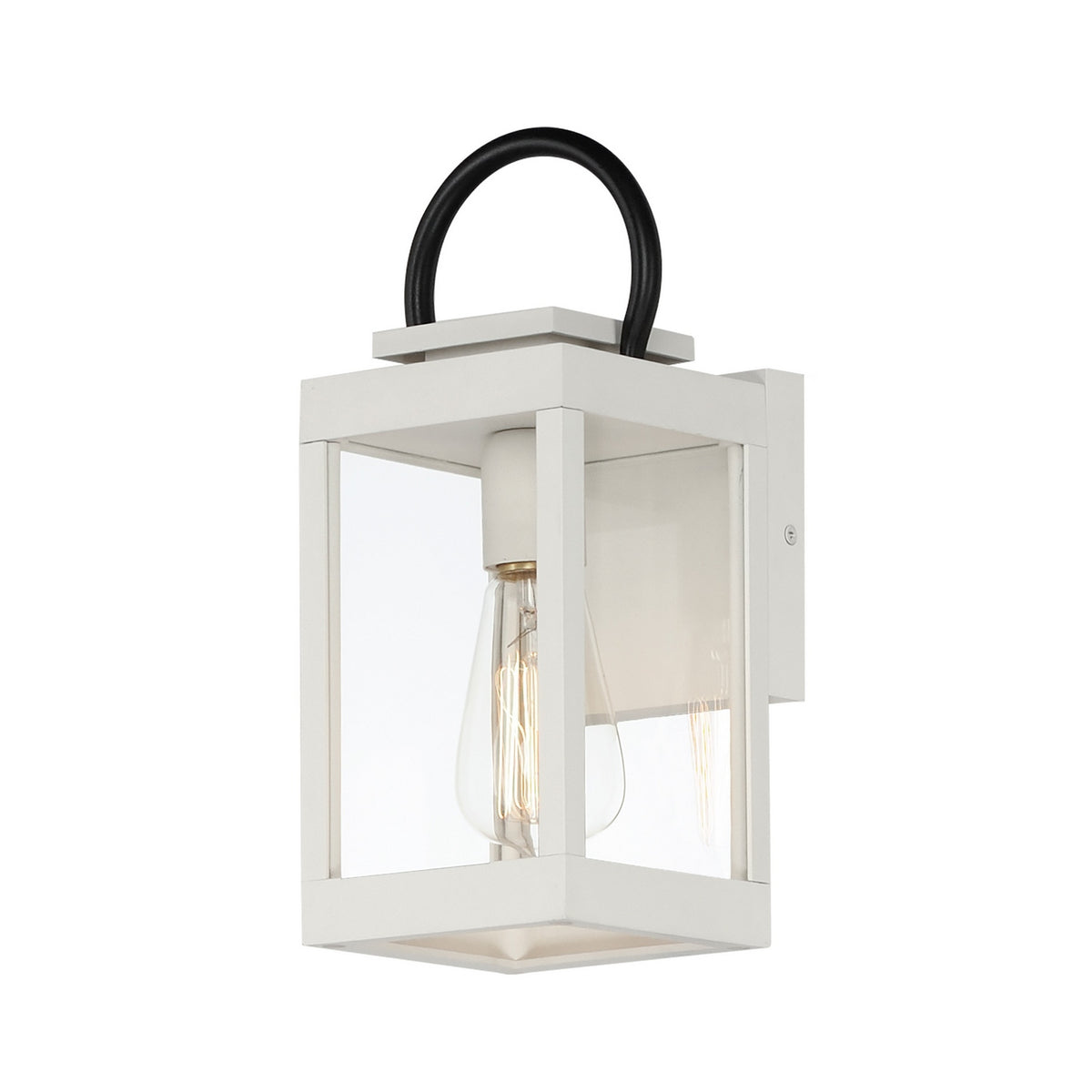Maxim - 30912CLWTBK - One Light Outdoor Wall Lantern - Nassau Vivex - White / Black