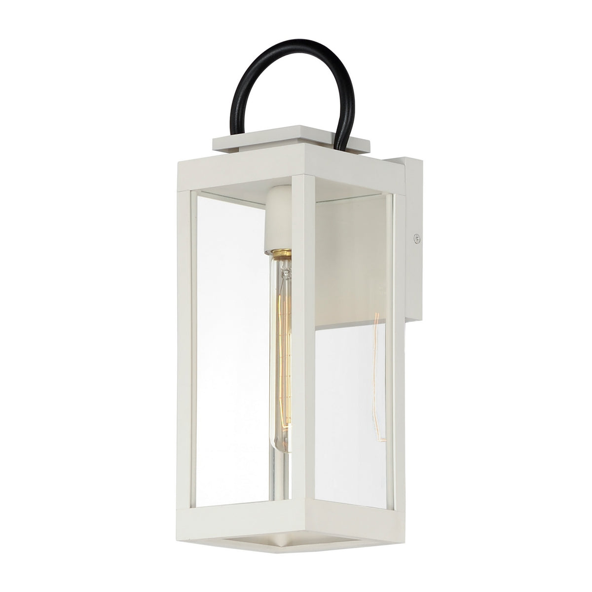 Maxim - 30914CLWTBK - One Light Outdoor Wall Lantern - Nassau Vivex - White / Black