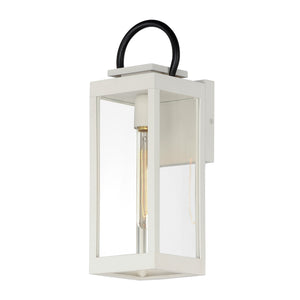 Maxim - 30914CLWTBK - One Light Outdoor Wall Lantern - Nassau Vivex - White / Black