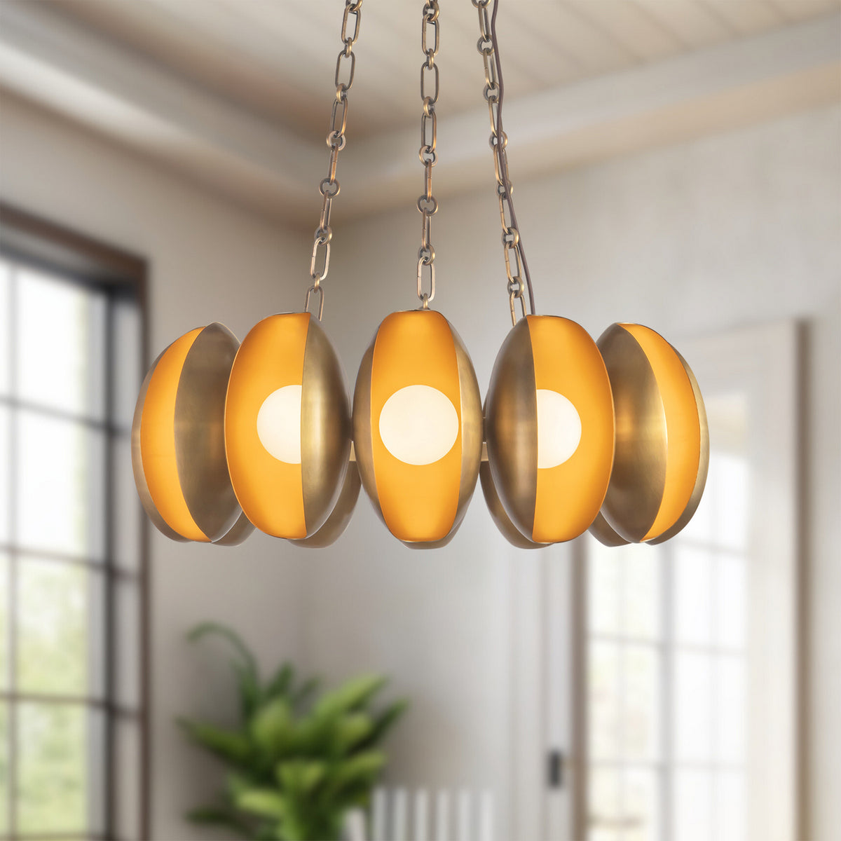 Alora - CH305725VB - LED Chandelier - Cortez - Vintage Brass