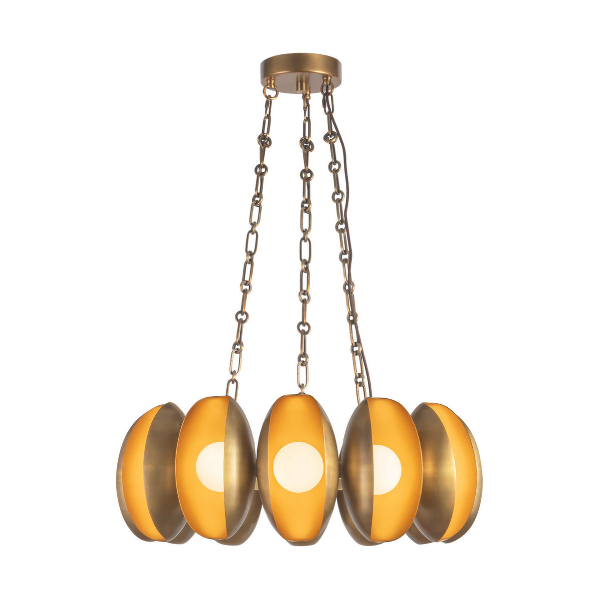 Alora - CH305725VB - LED Chandelier - Cortez - Vintage Brass