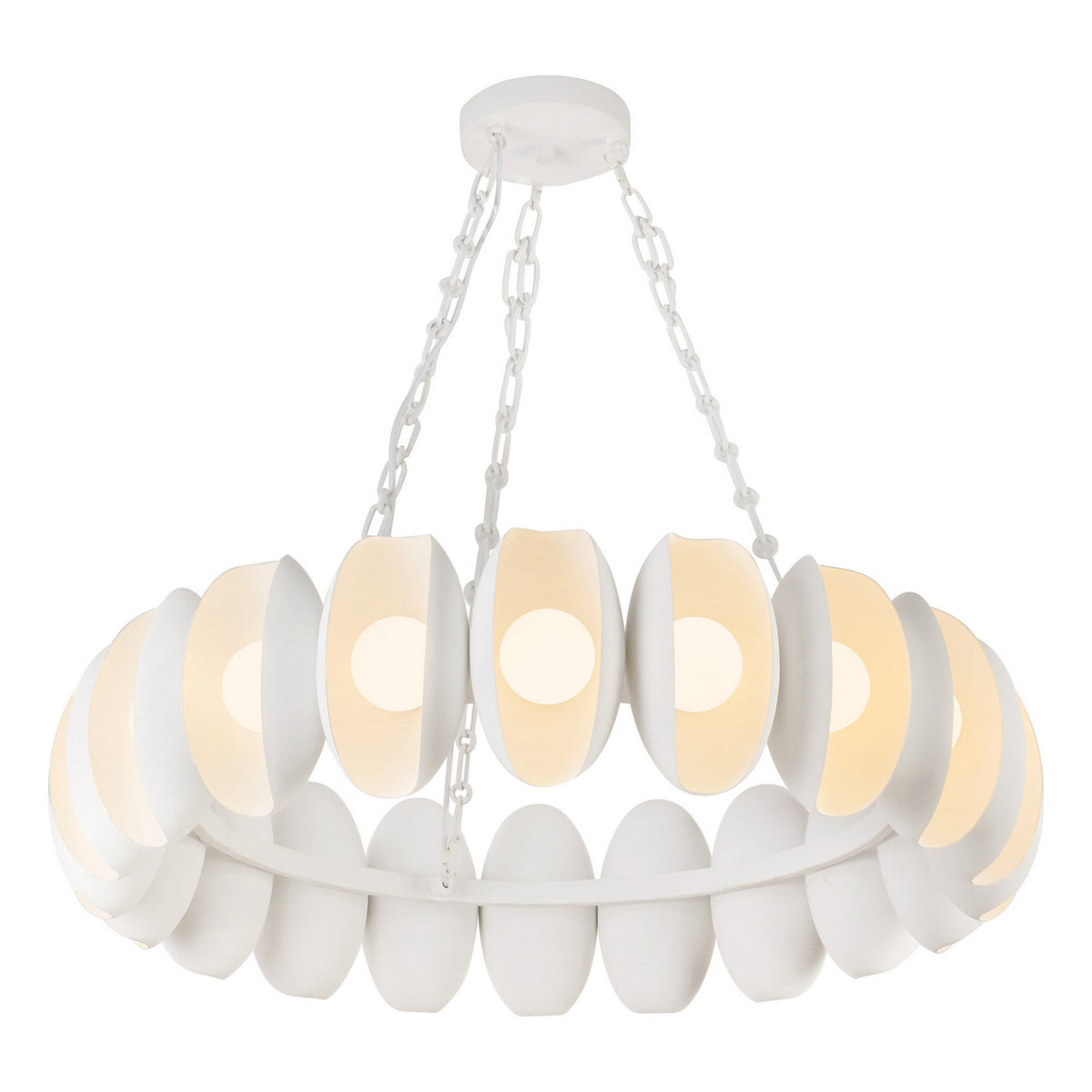 Alora - CH305737AW - LED Chandelier - Cortez - Antique White