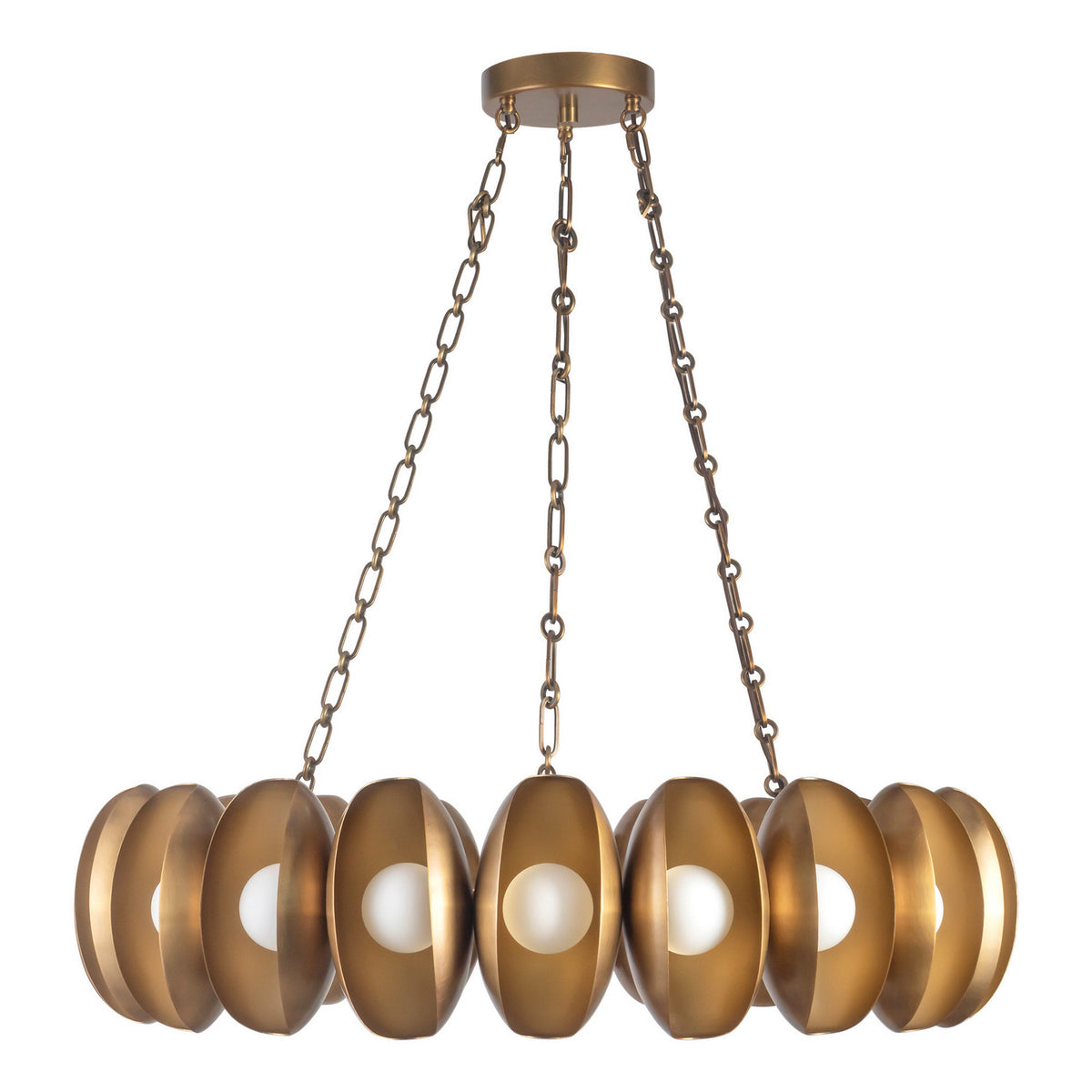 Alora - CH305737VB - LED Chandelier - Cortez - Vintage Brass