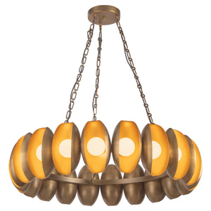 Alora - CH305737VB - LED Chandelier - Cortez - Vintage Brass
