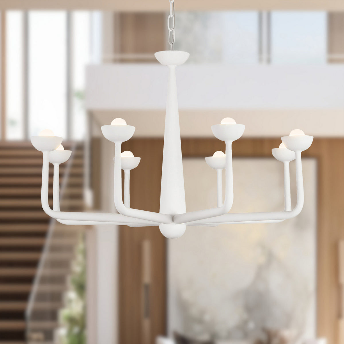 Alora - CH313830AW - LED Chandelier - Spade - Antique White