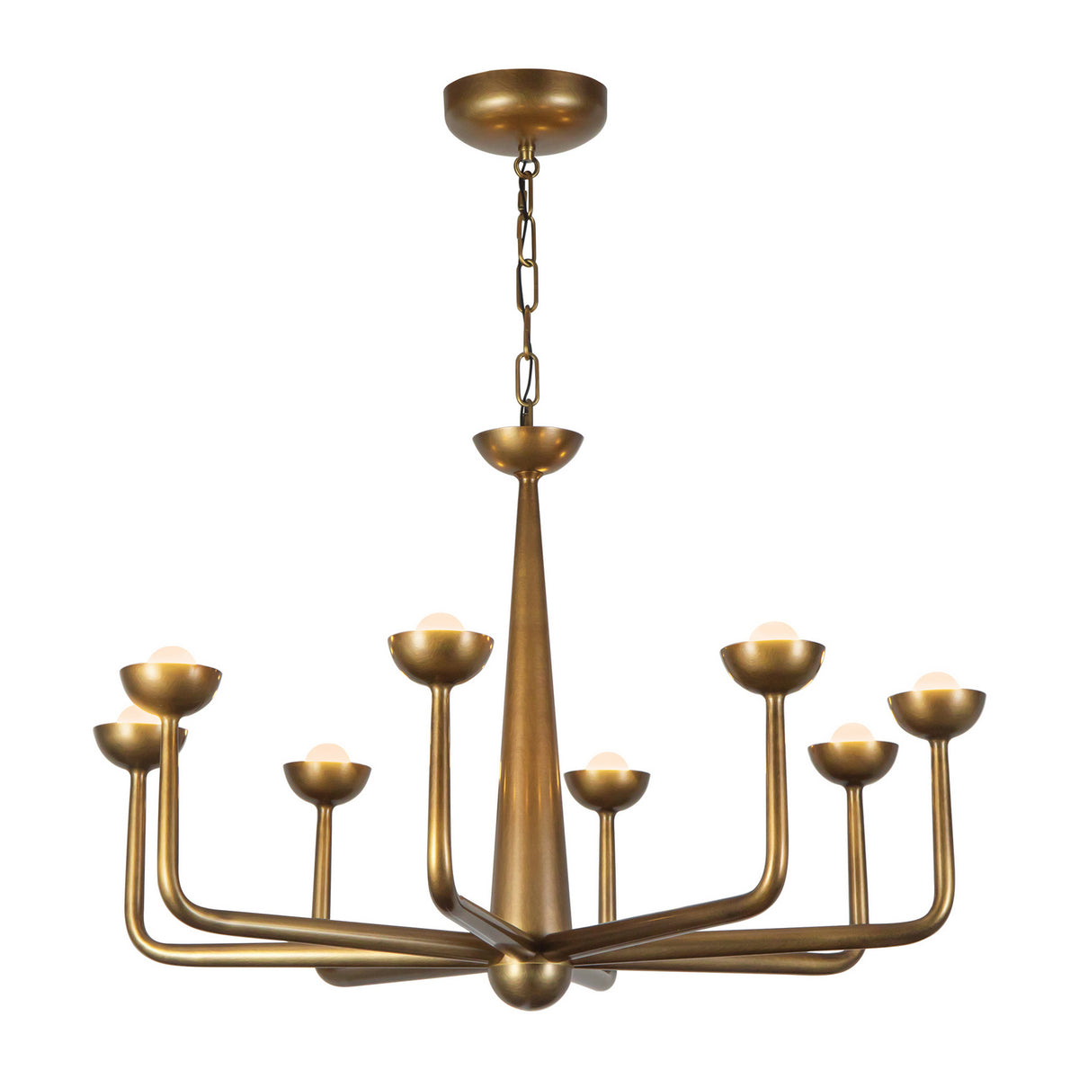 Alora - CH313830VB - LED Chandelier - Spade - Vintage Brass