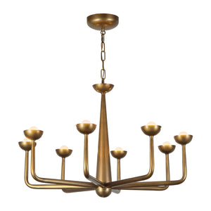 Alora - CH313830VB - LED Chandelier - Spade - Vintage Brass