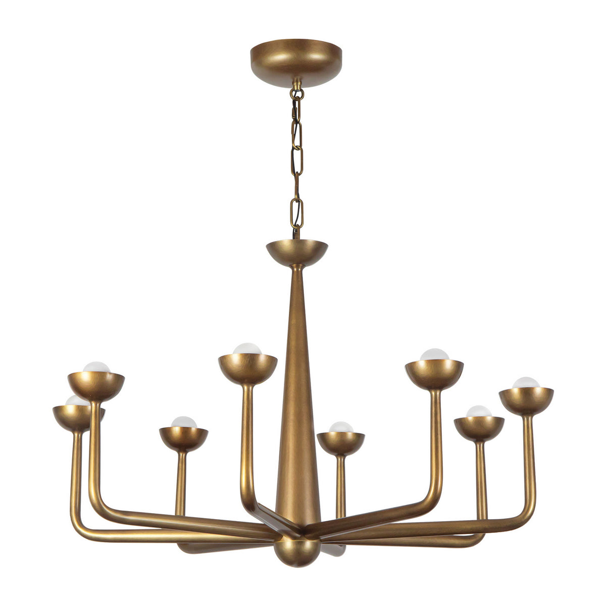 Alora - CH313830VB - LED Chandelier - Spade - Vintage Brass