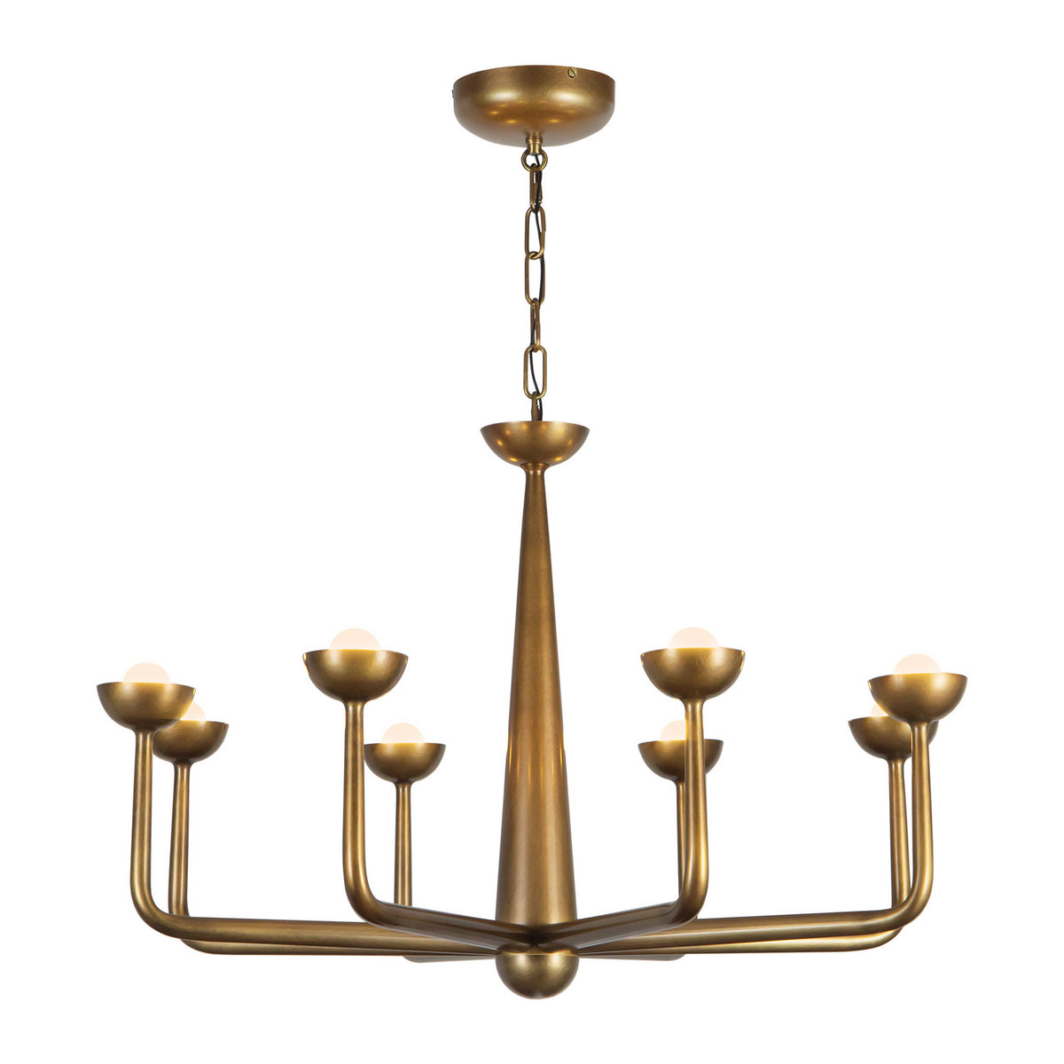 Alora - CH313830VB - LED Chandelier - Spade - Vintage Brass