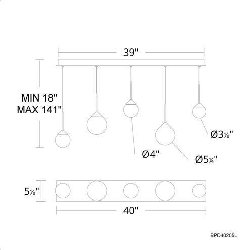 Schonbek Beyond - BPD40205L-BK - LED Pendant - Quest - Black