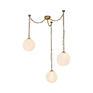 Alora - CH363103VBCDG - LED Chandelier - Petra - Vintage Brass/Cloud Glass