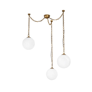 Alora - CH363103VBCDG - LED Chandelier - Petra - Vintage Brass/Cloud Glass