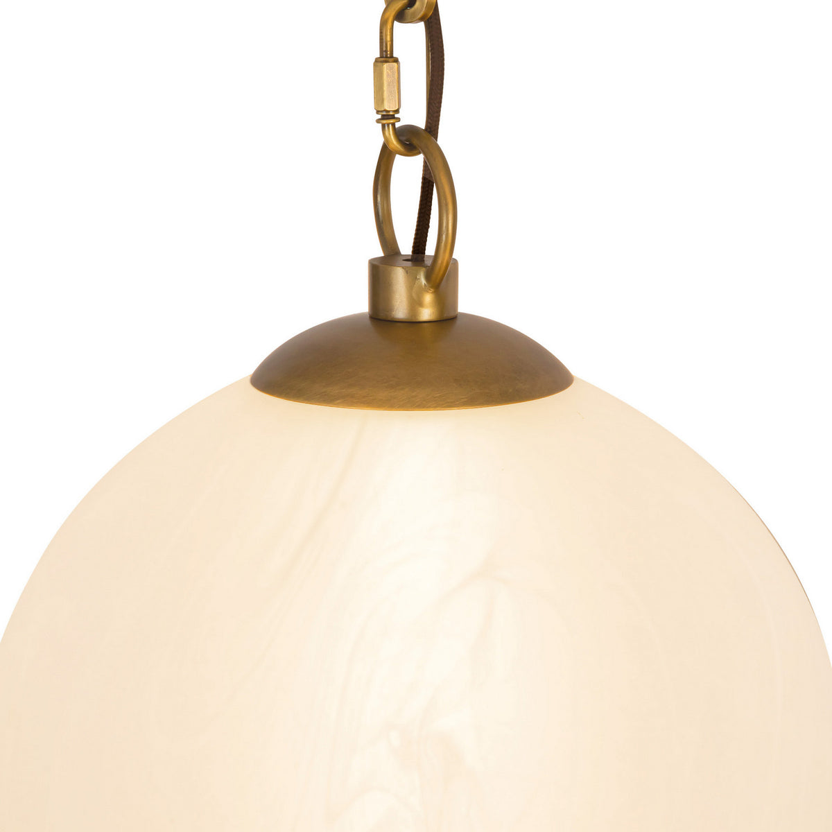 Alora - CH363103VBCDG - LED Chandelier - Petra - Vintage Brass/Cloud Glass