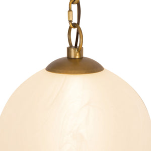 Alora - CH363103VBCDG - LED Chandelier - Petra - Vintage Brass/Cloud Glass