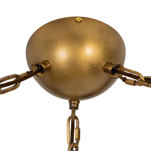 Alora - CH363103VBCDG - LED Chandelier - Petra - Vintage Brass/Cloud Glass